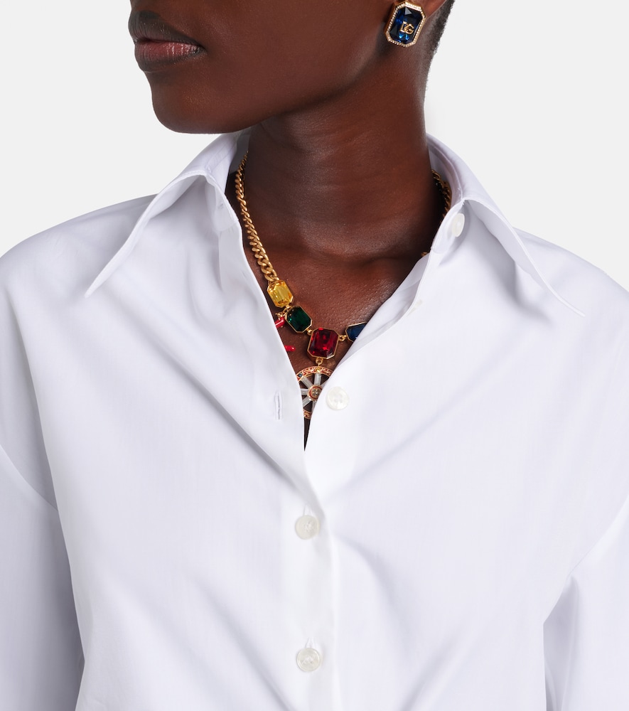 Dolce&Gabbana Cropped Cotton Poplin Shirt