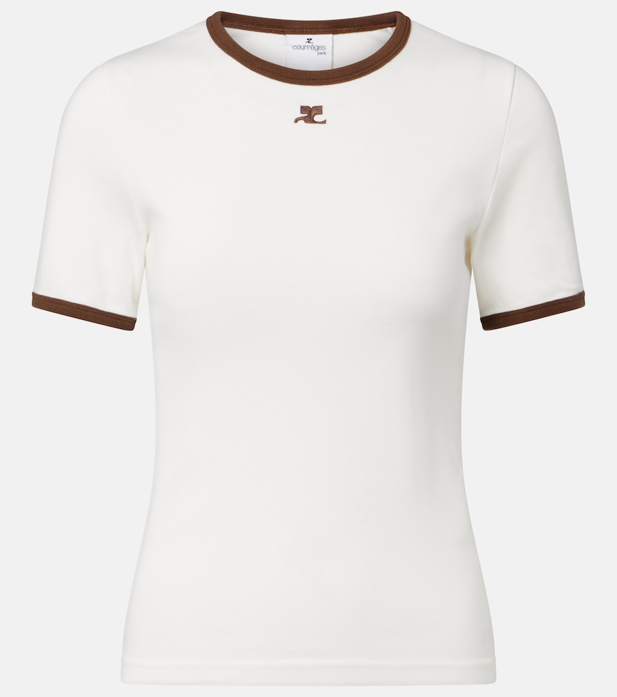 Courrèges T-shirt in jersey di cotone