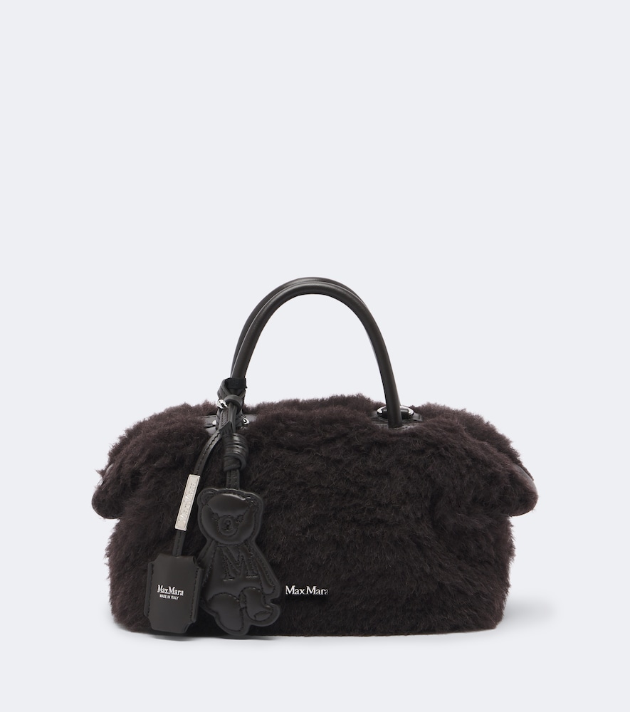 Max Mara Mini Teddy Bowling Bag In Brown