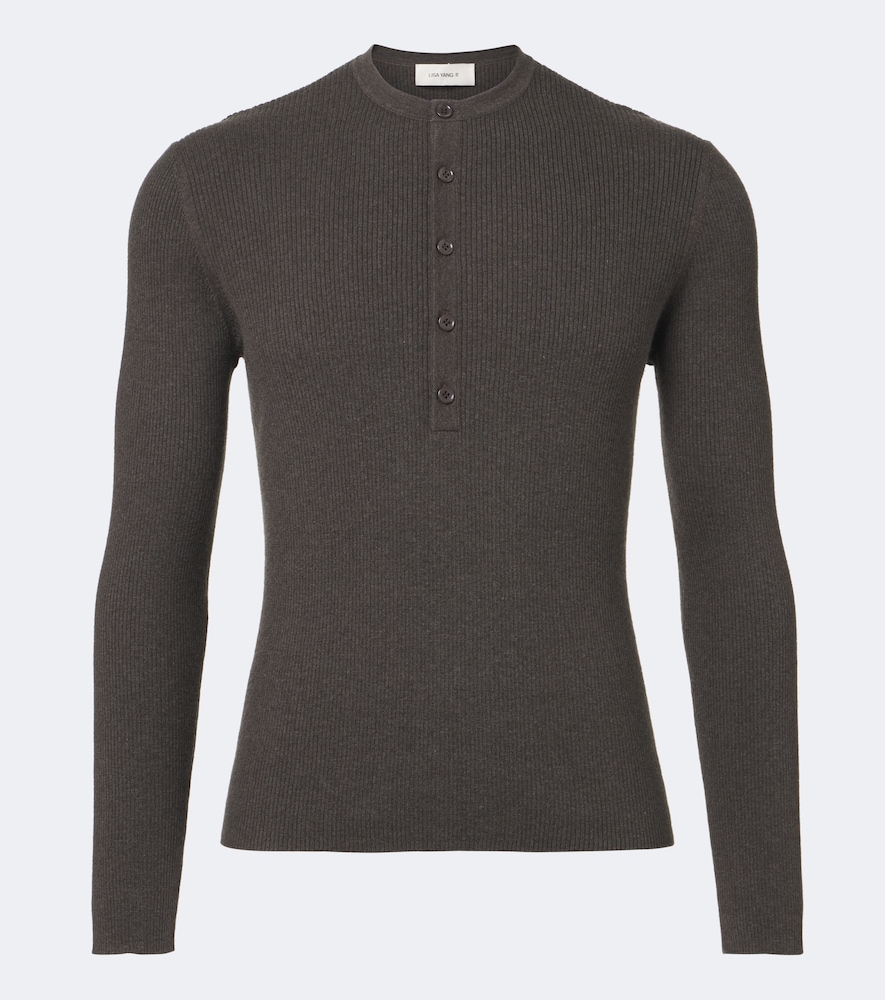 Henley-Shirt Falk aus Baumwolle und Kaschmir