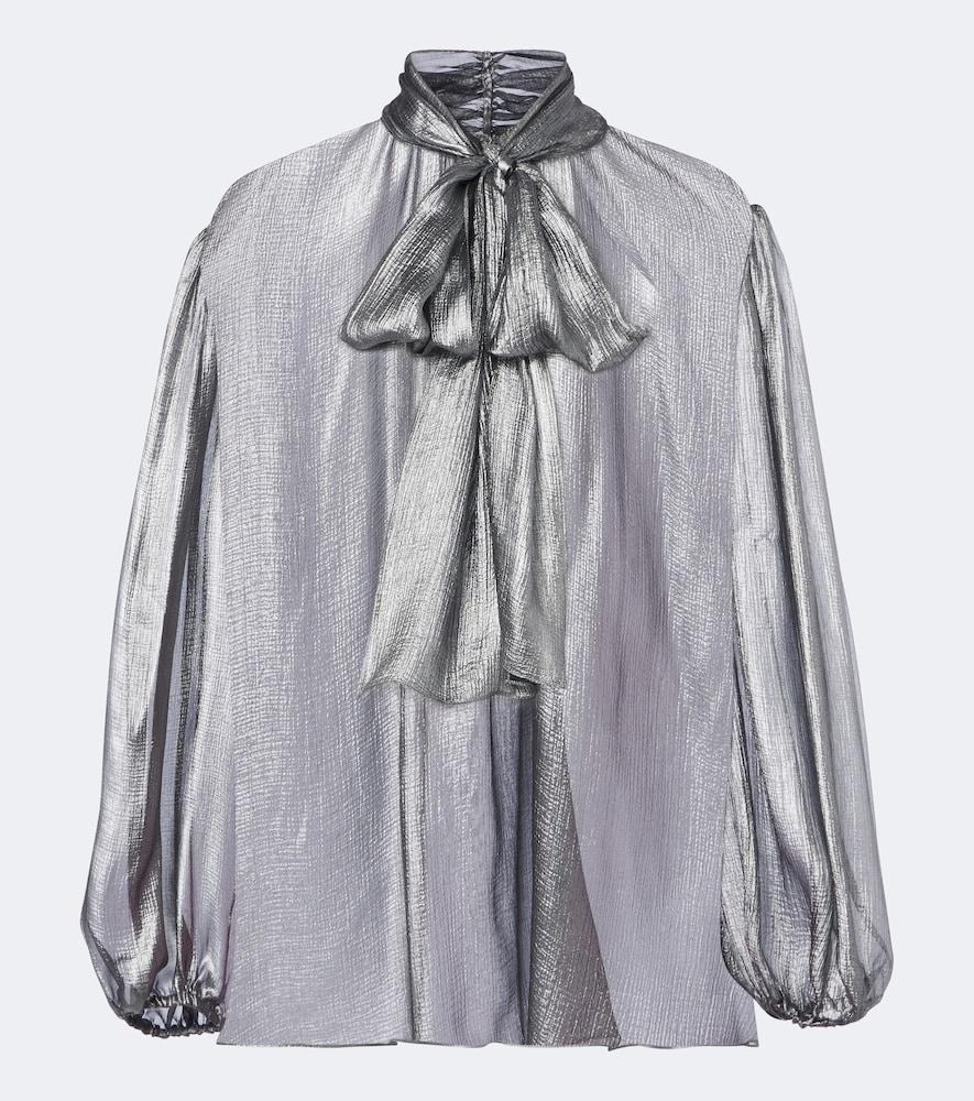 Dolce&Gabbana Tie-Neck Silk Georgette Blouse