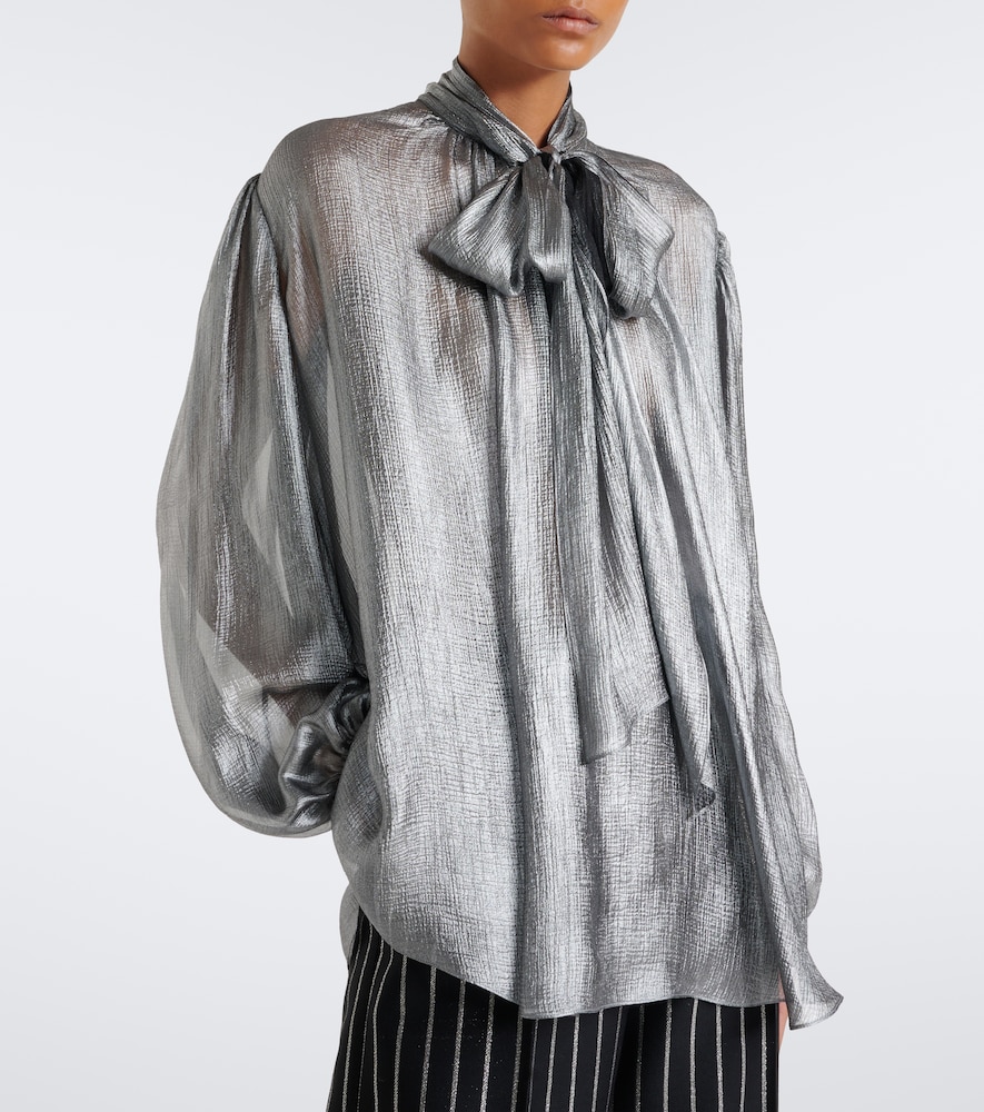 Dolce&Gabbana Tie-Neck Silk Georgette Blouse