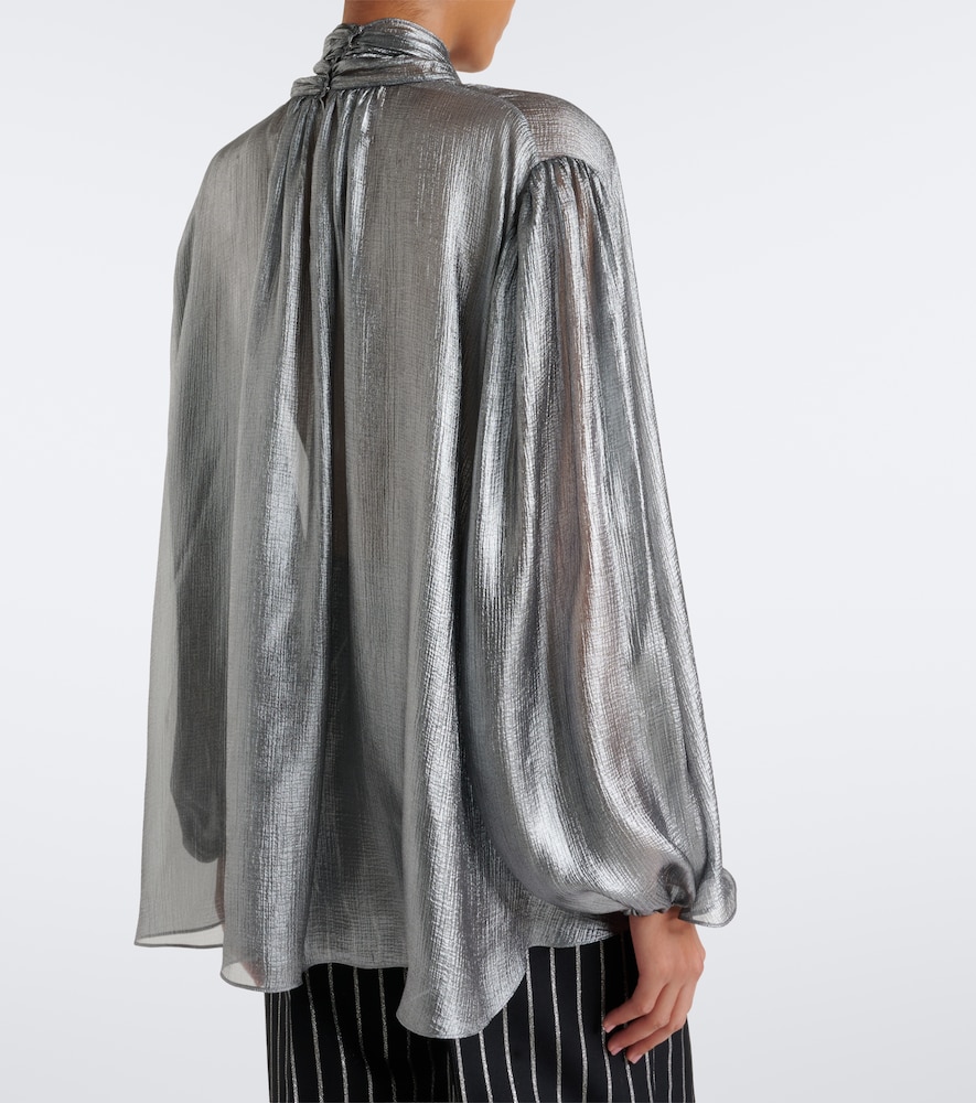 Dolce&Gabbana Tie-Neck Silk Georgette Blouse