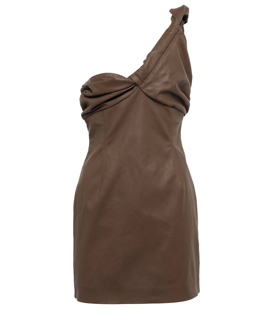 The Mannei Saint Pierre leather minidress