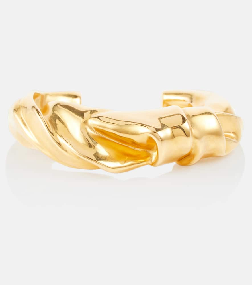 Twisted brass arm cuff