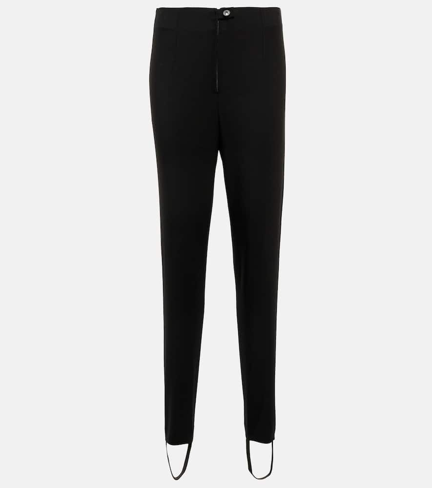 High-rise stirrup wool pants