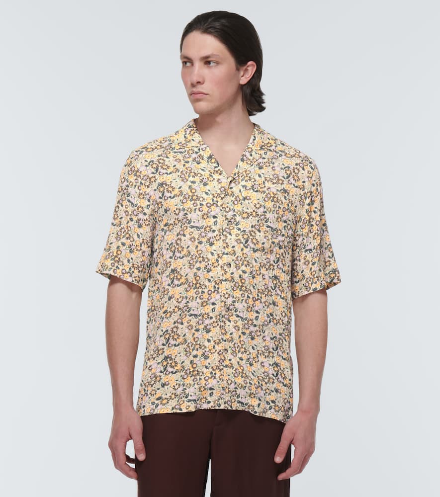 Nanushka Shirt Men Color Yellow In Ditsy Floral