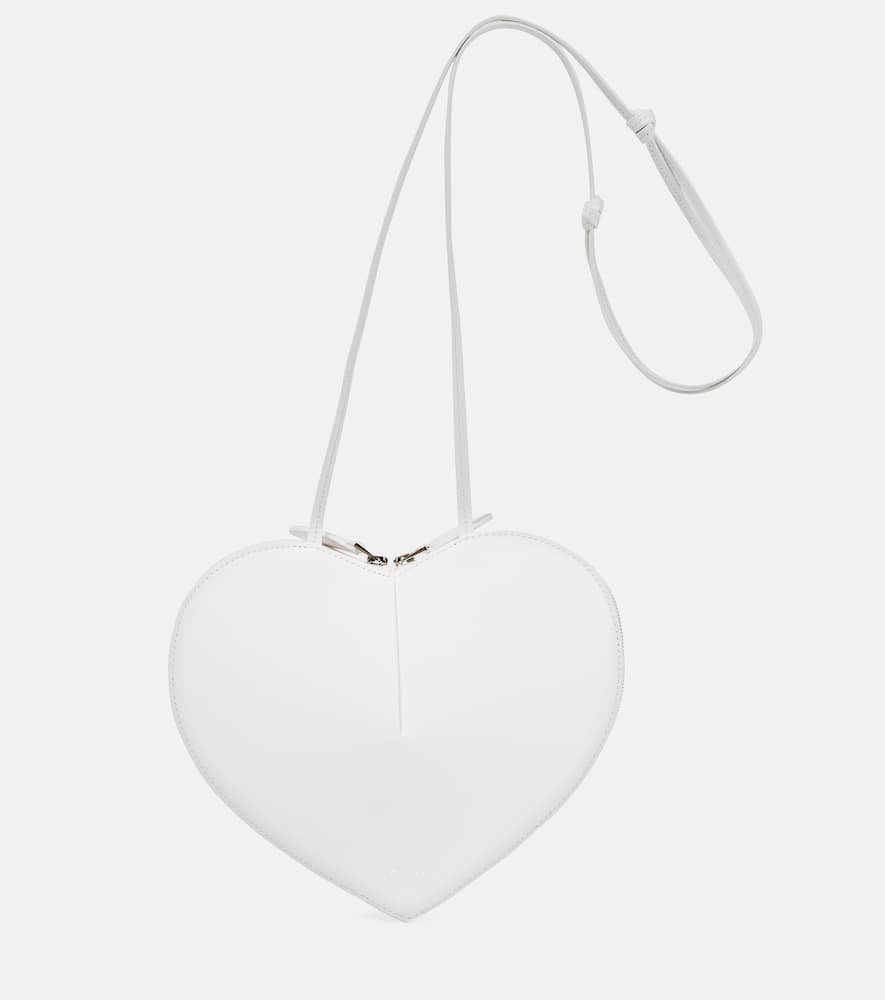 Alaïa Le Coeur Leather Shoulder Bag In White