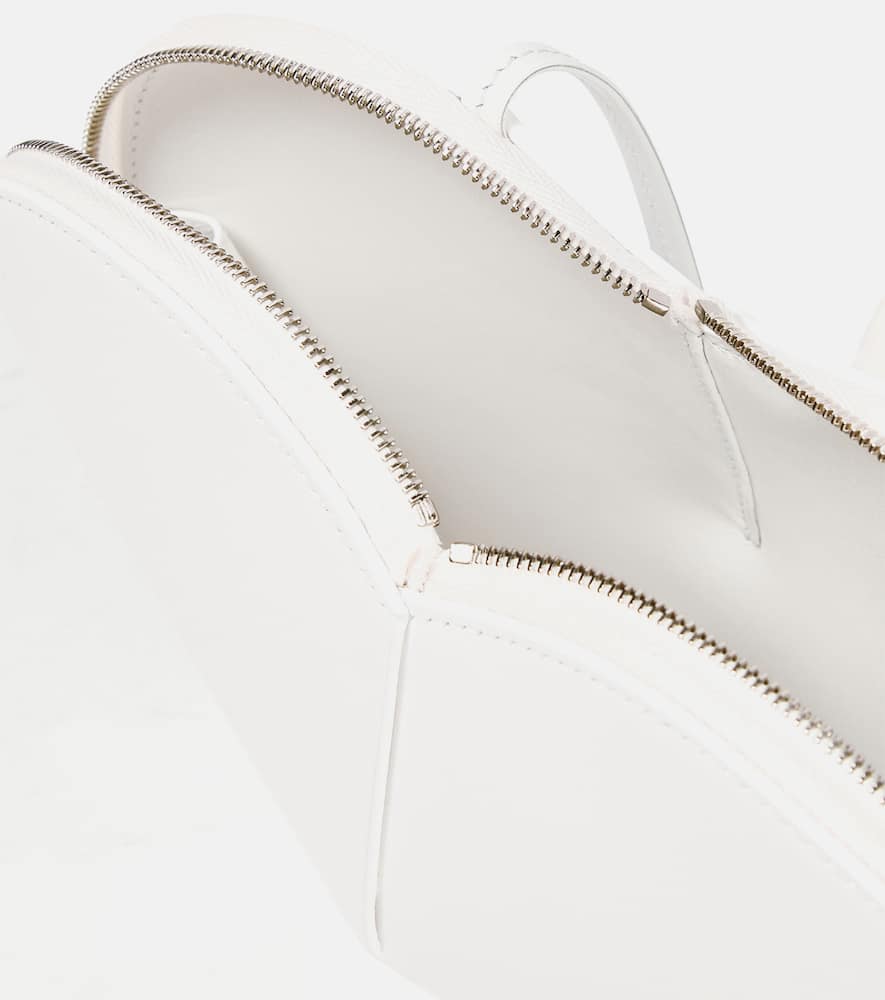 Alaïa Le Coeur Leather Shoulder Bag In White