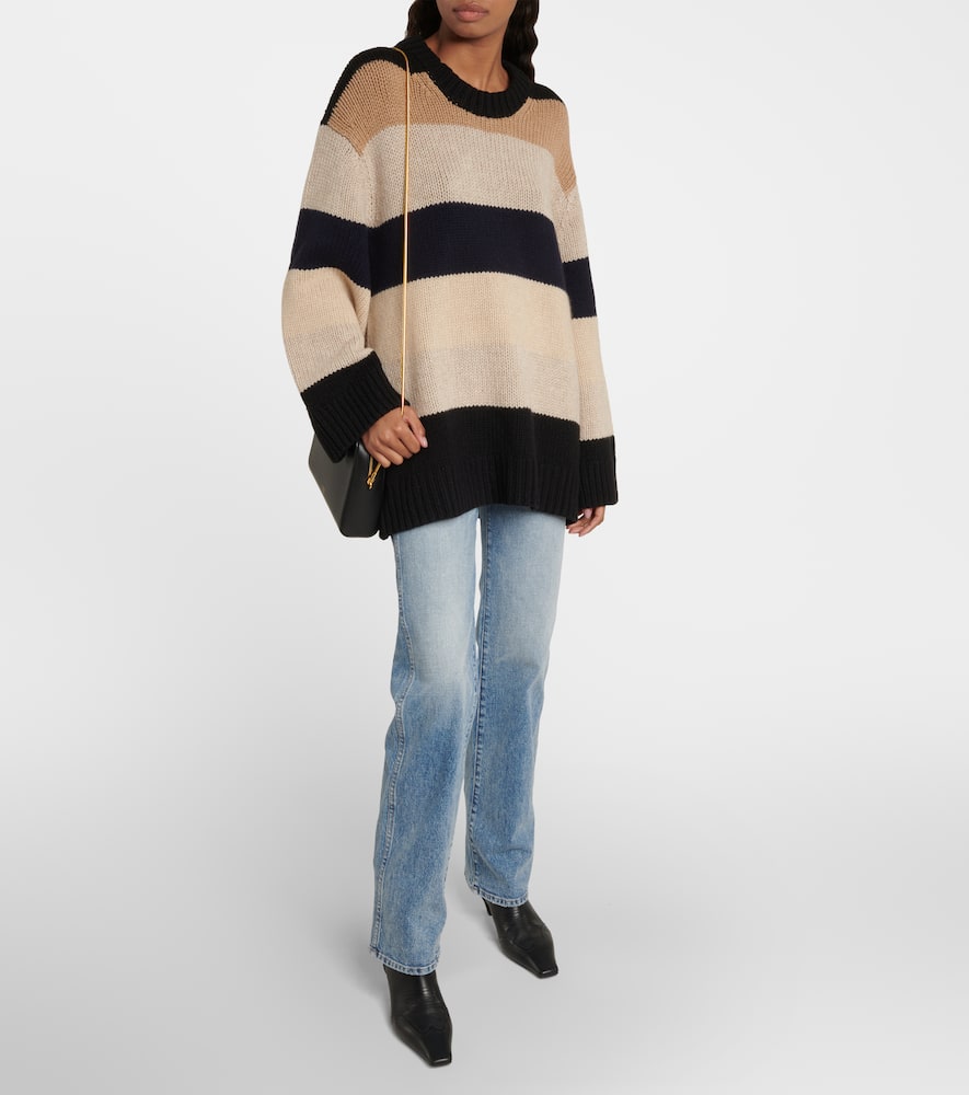Khaite Danielle High Waist Straight Denim Jeans In Bryce Stretch