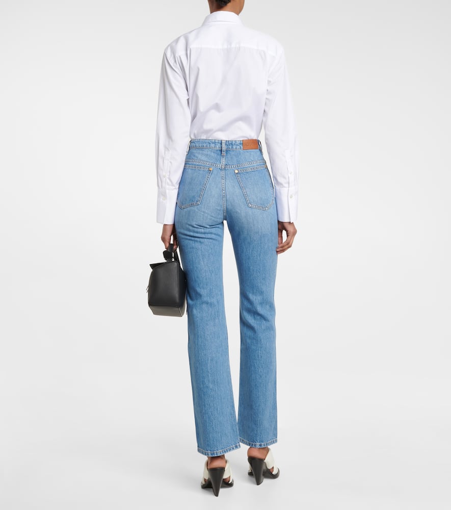 Shop Joseph Fulham High-rise Straight Jeans In Indigo Wash