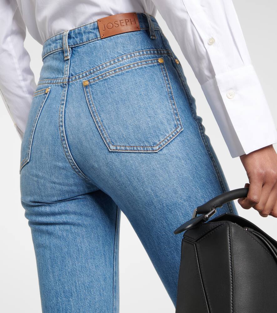 Shop Joseph Fulham High-rise Straight Jeans In Indigo Wash