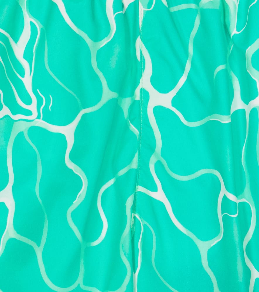 Versace Logo-print Swimming Shorts In Blu+stampa