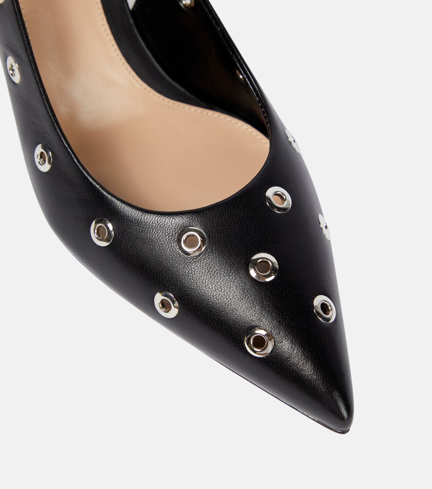  Gianvito Rossi Gianvito Rossi Lydia Studded Leather Slingback Pumps 