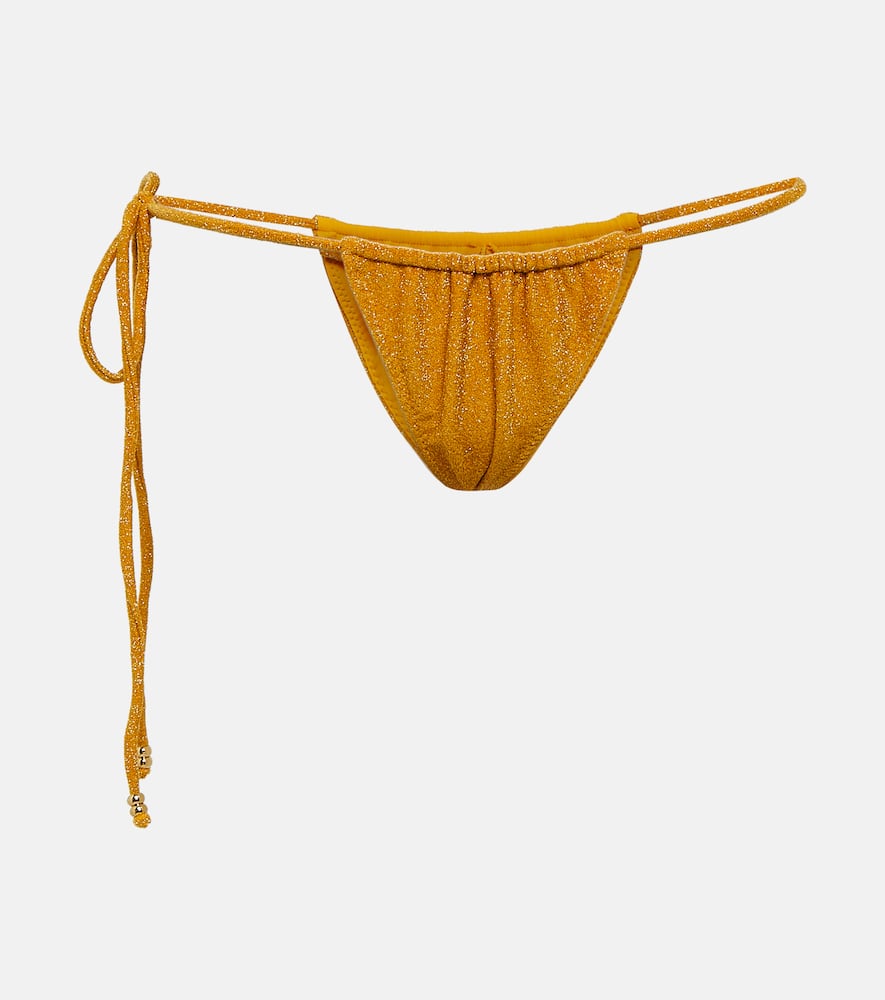 Same Beaded String Bikini Bottoms In Gold