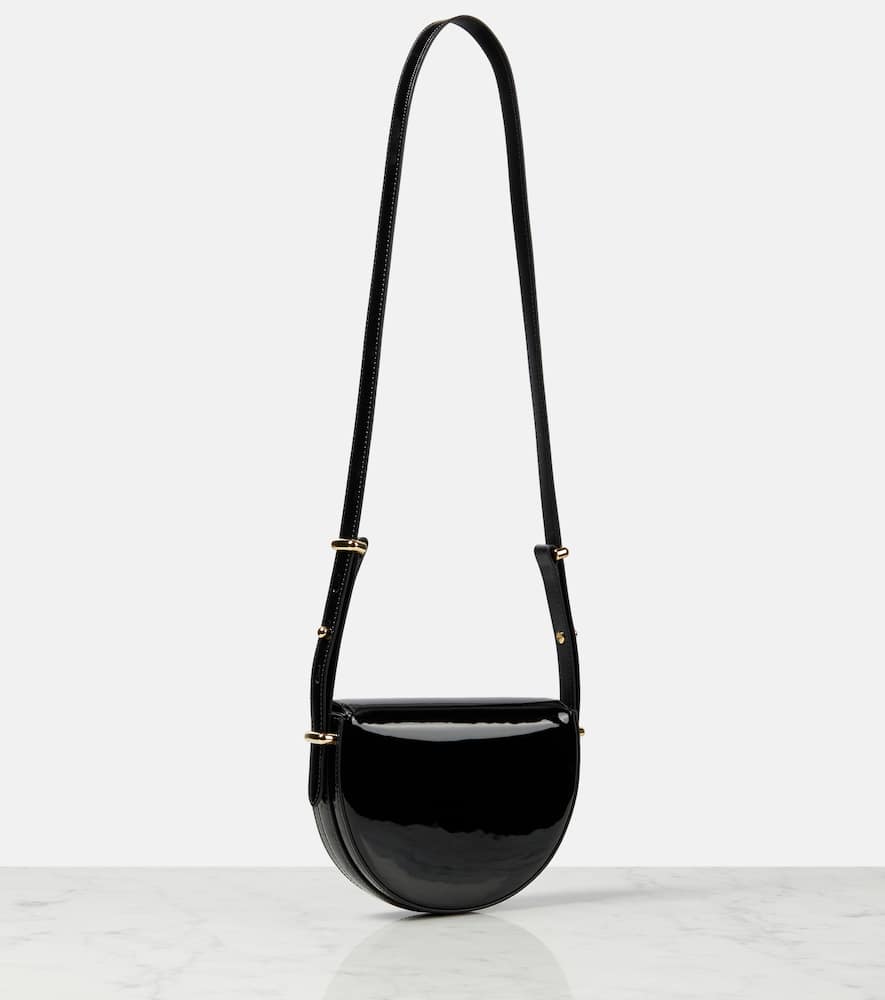 Prada Arqué Leather Shoulder Bag In Black