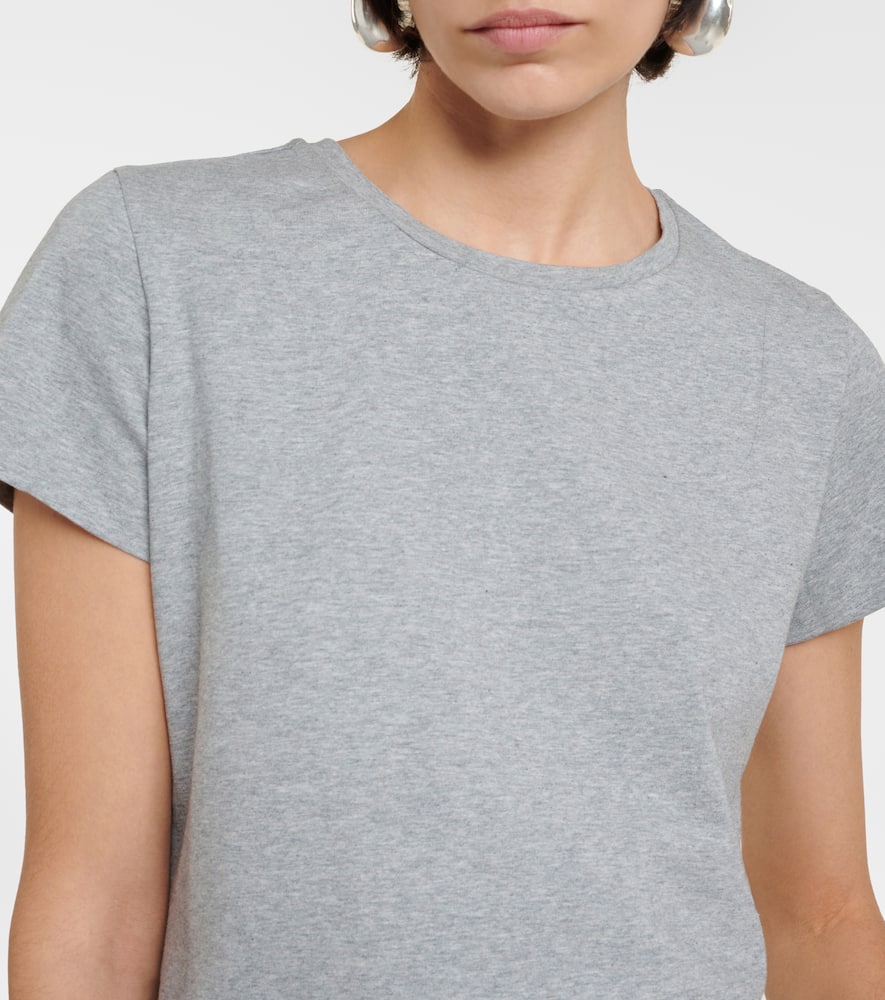 Shop Dorothee Schumacher Cotton-blend Jersey T-shirt In Grey