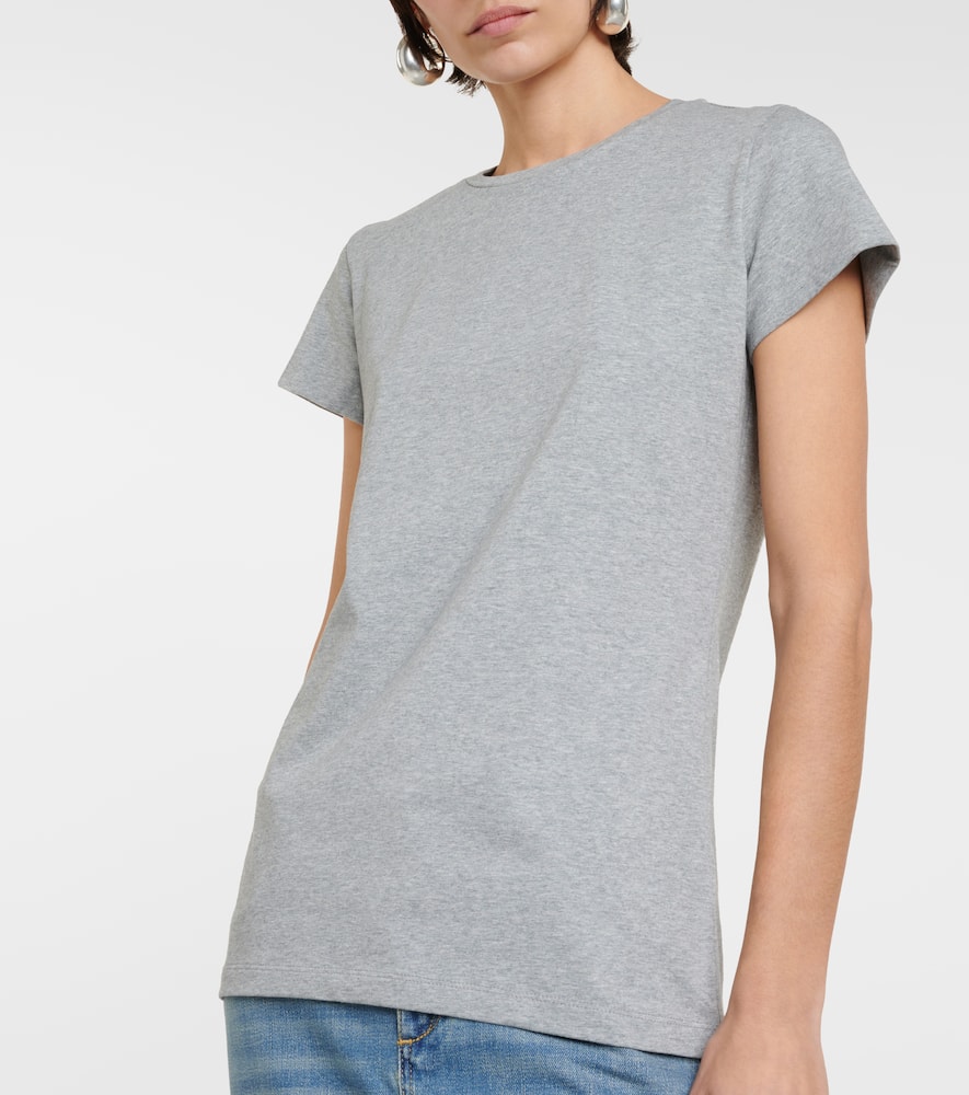 Shop Dorothee Schumacher Cotton-blend Jersey T-shirt In Grey