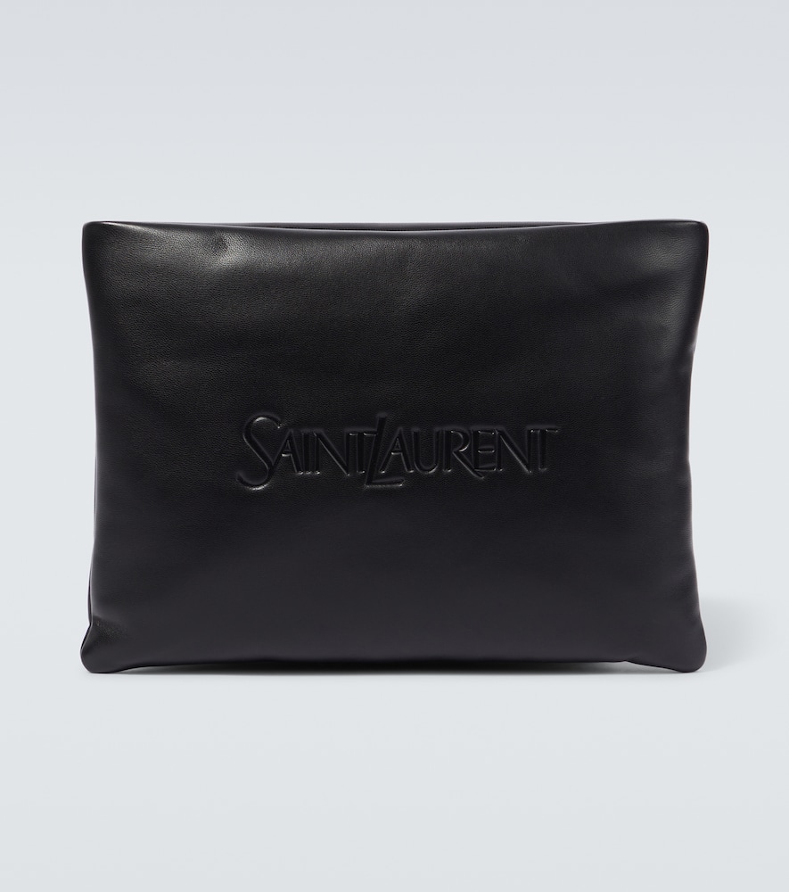 Logo leather toiletry bag