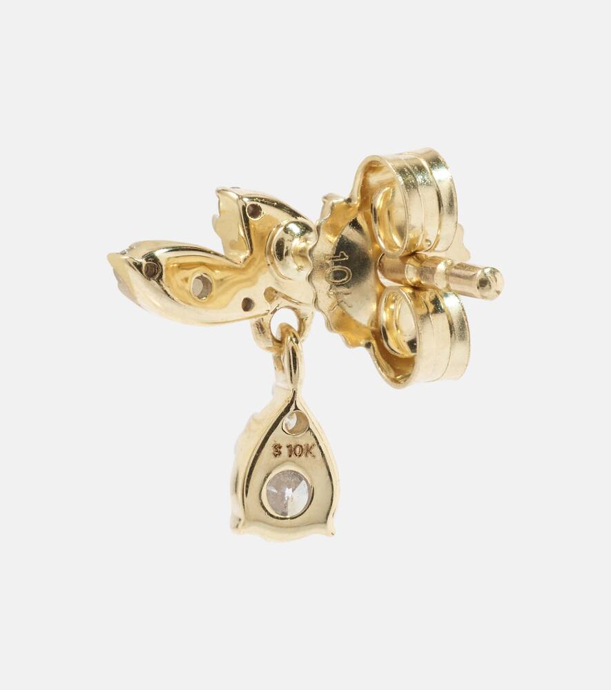 Shop Stone And Strand Muse Drop 10kt Gold Earrings With Diamonds