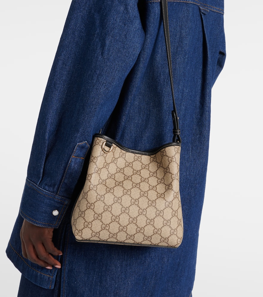 Gucci Gg Canvas Leather-trimmed Tote Bag In Beige
