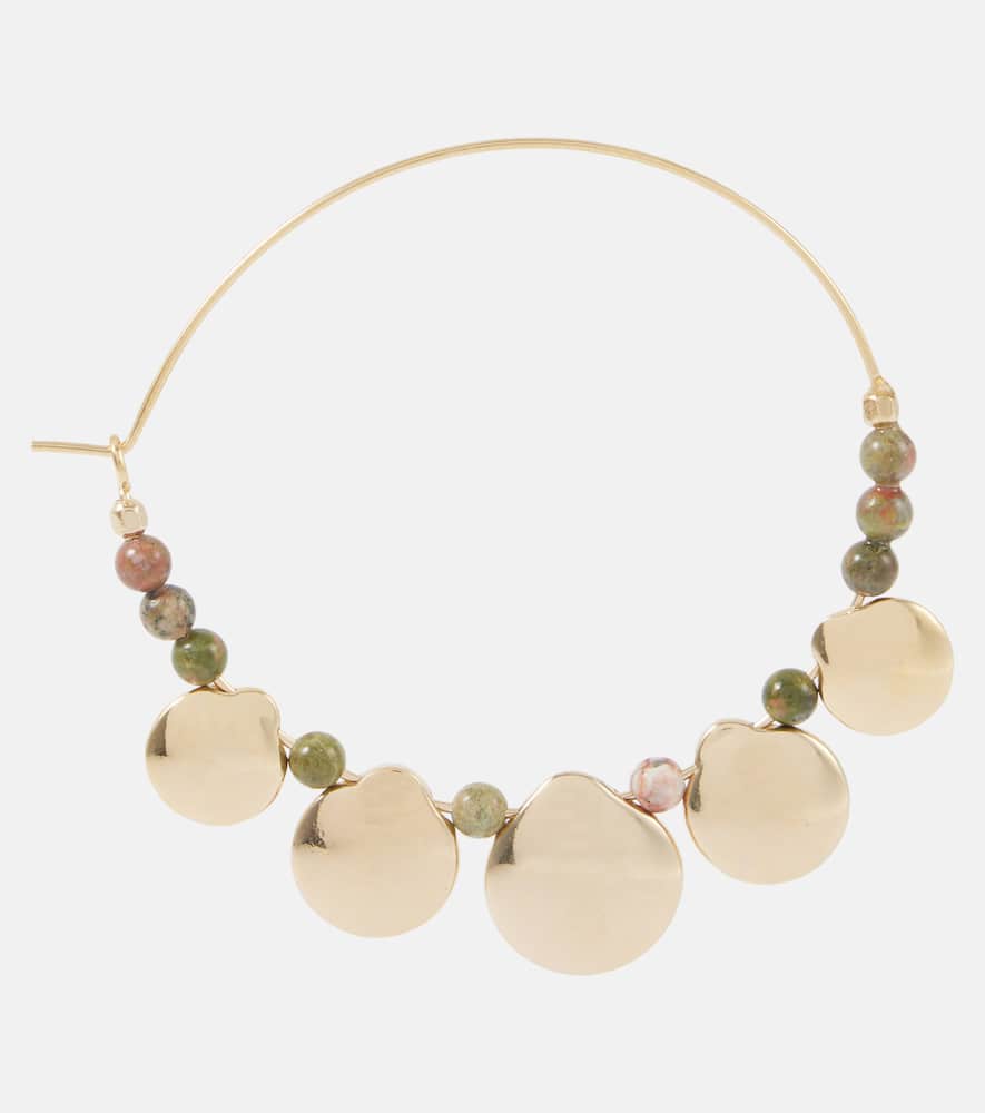 Isabel Marant Adriel Beaded Hoop Earrings In Green