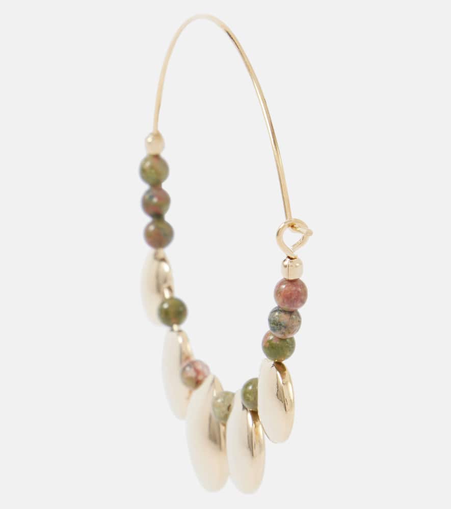 Isabel Marant Adriel Beaded Hoop Earrings In Green