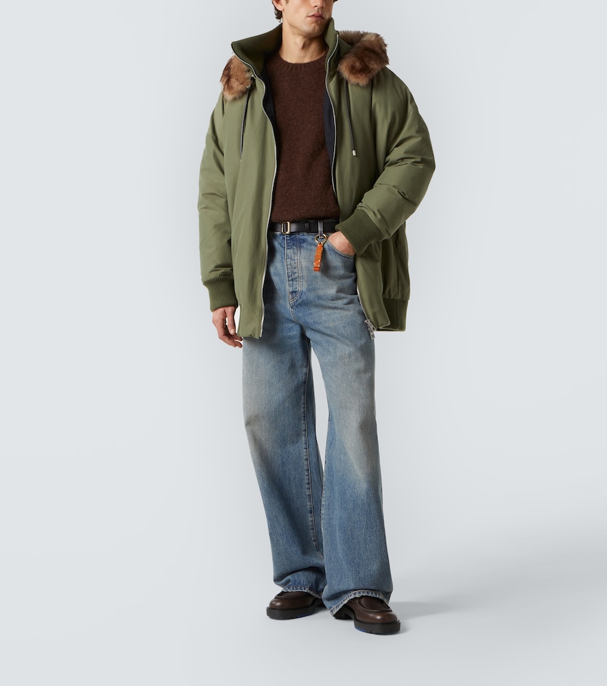  Loewe Loewe Shearling-trimmed Technical Puffer Coat 