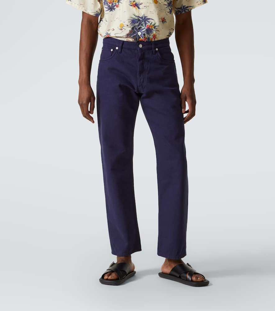 Prada Men Straight Leg Tapered Jeans In Blau
