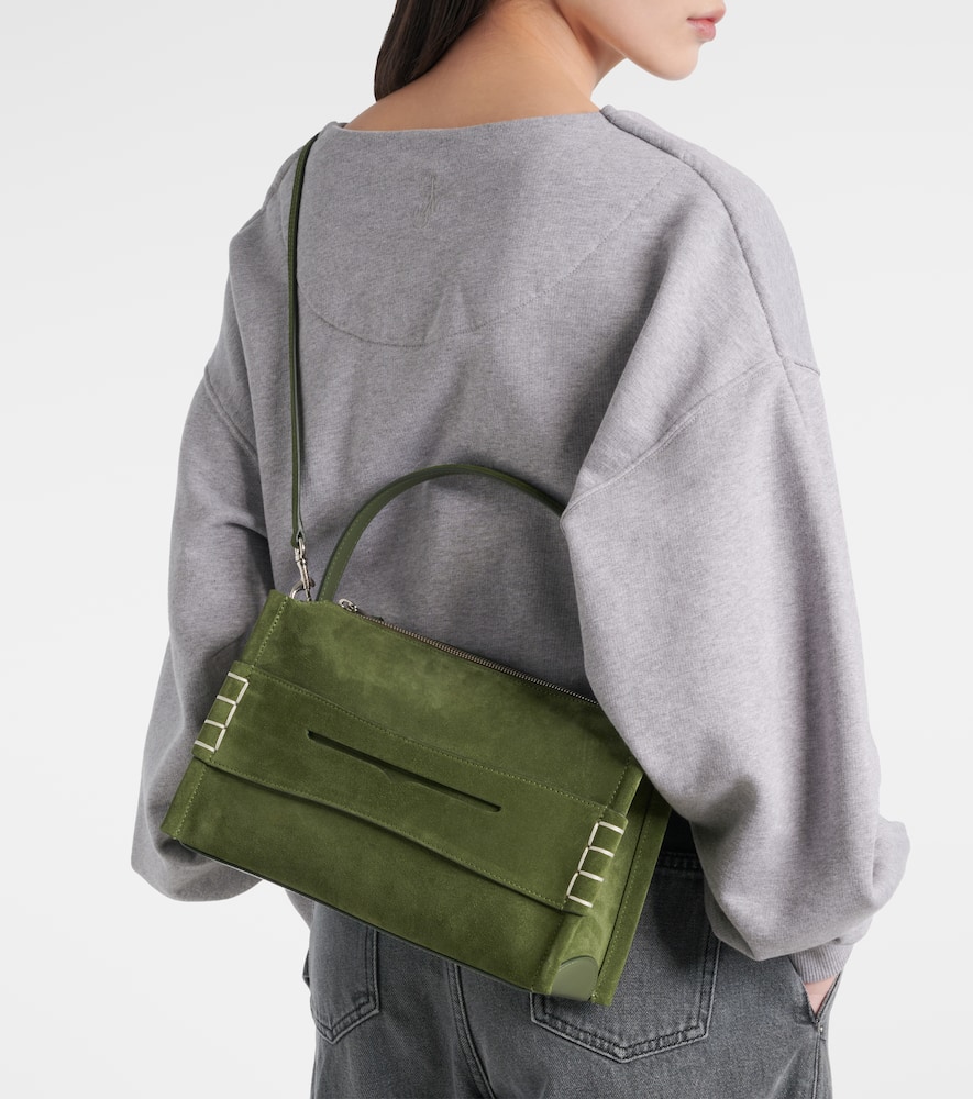 Jw Anderson Schultertasche Loafer Small Aus Veloursleder