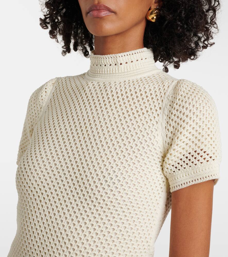 Tom Ford Knitted Cotton Minidress In White