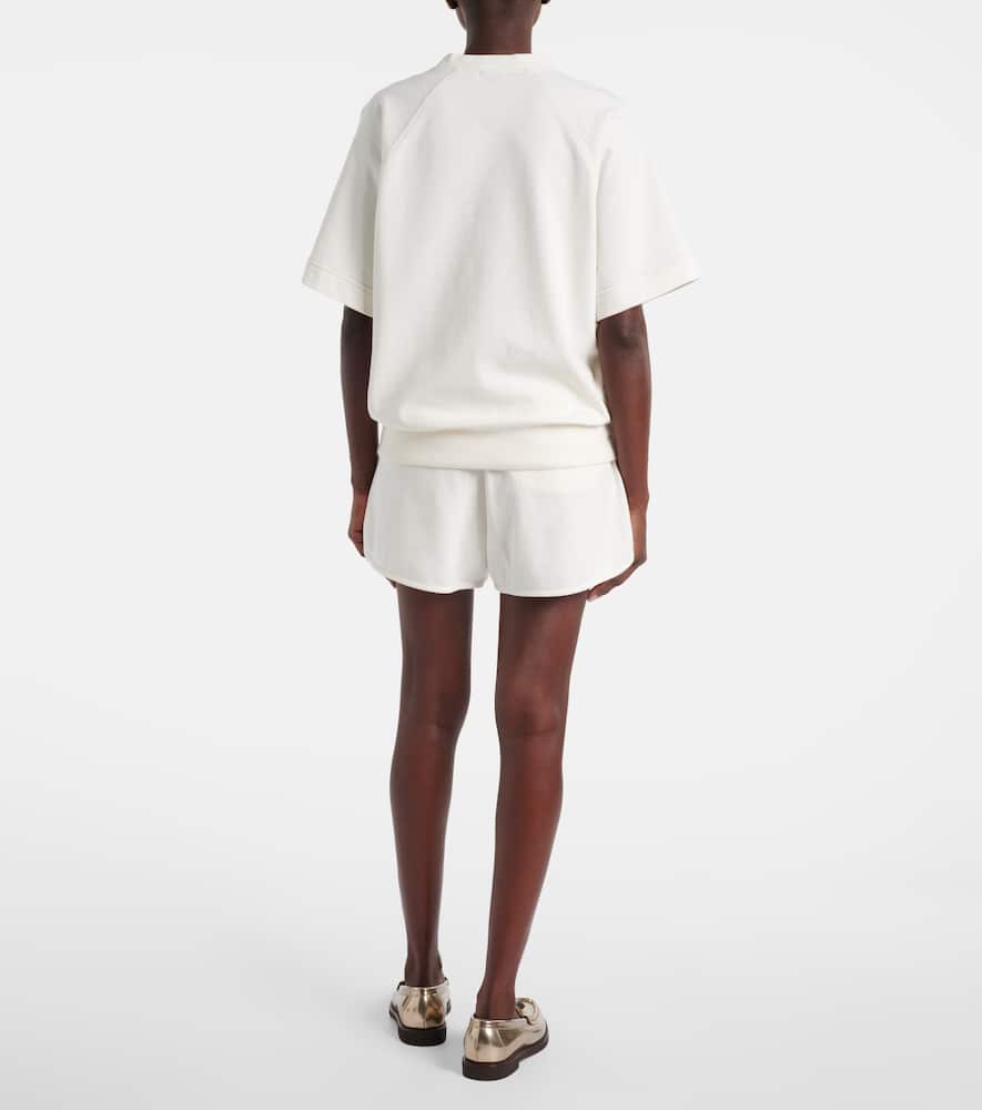 Brunello Cucinelli Logo Patch-appliqué Cotton Jersey T-shirt In Panama