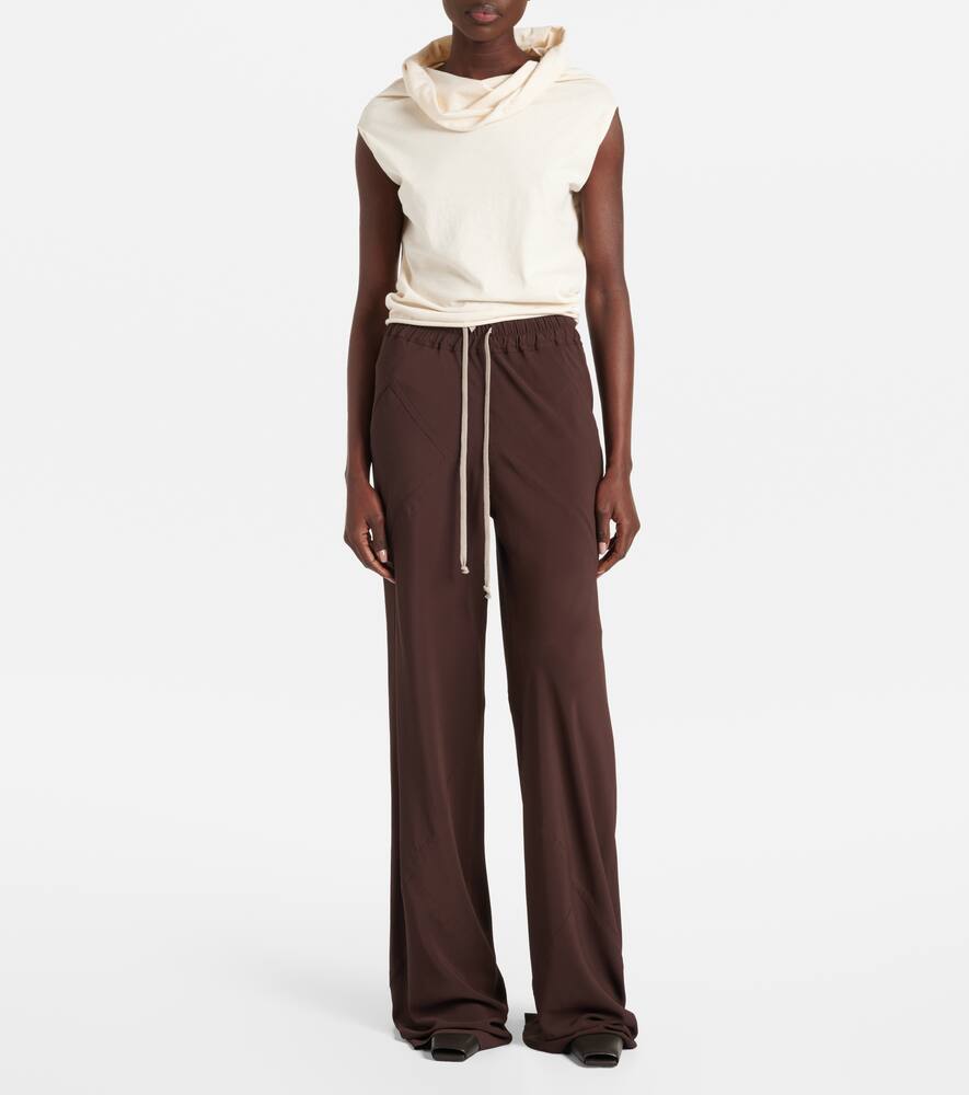Rick Owens Cotton Jersey Top In Natural