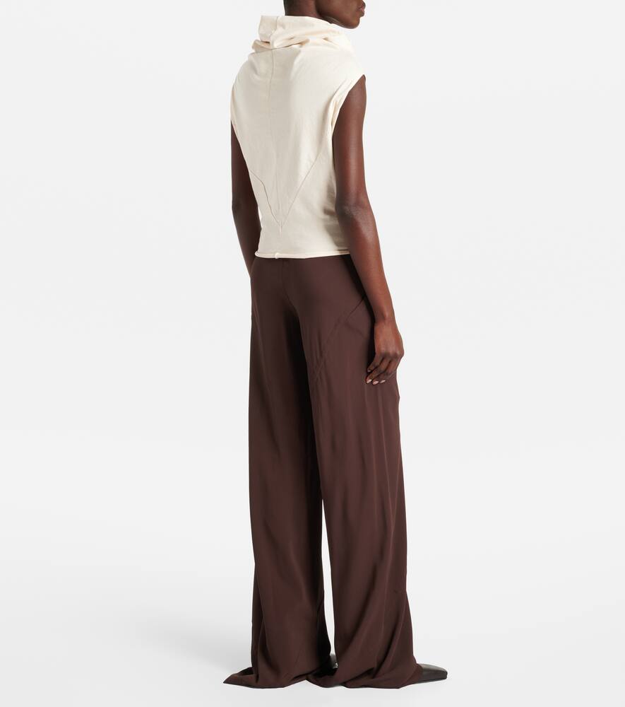 Rick Owens Cotton Jersey Top In Natural