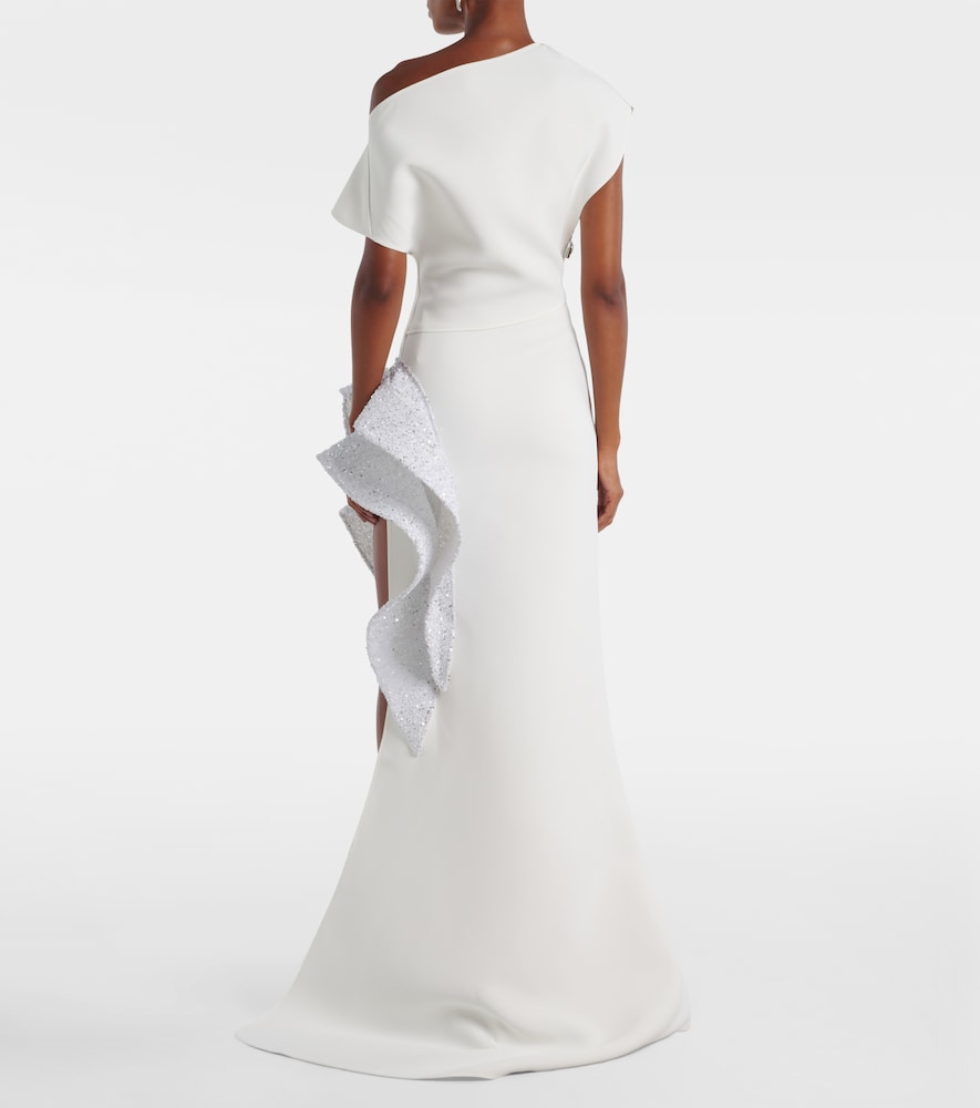  Maticevski Maticevski Wishing Ruffled Asymmetric Gown 