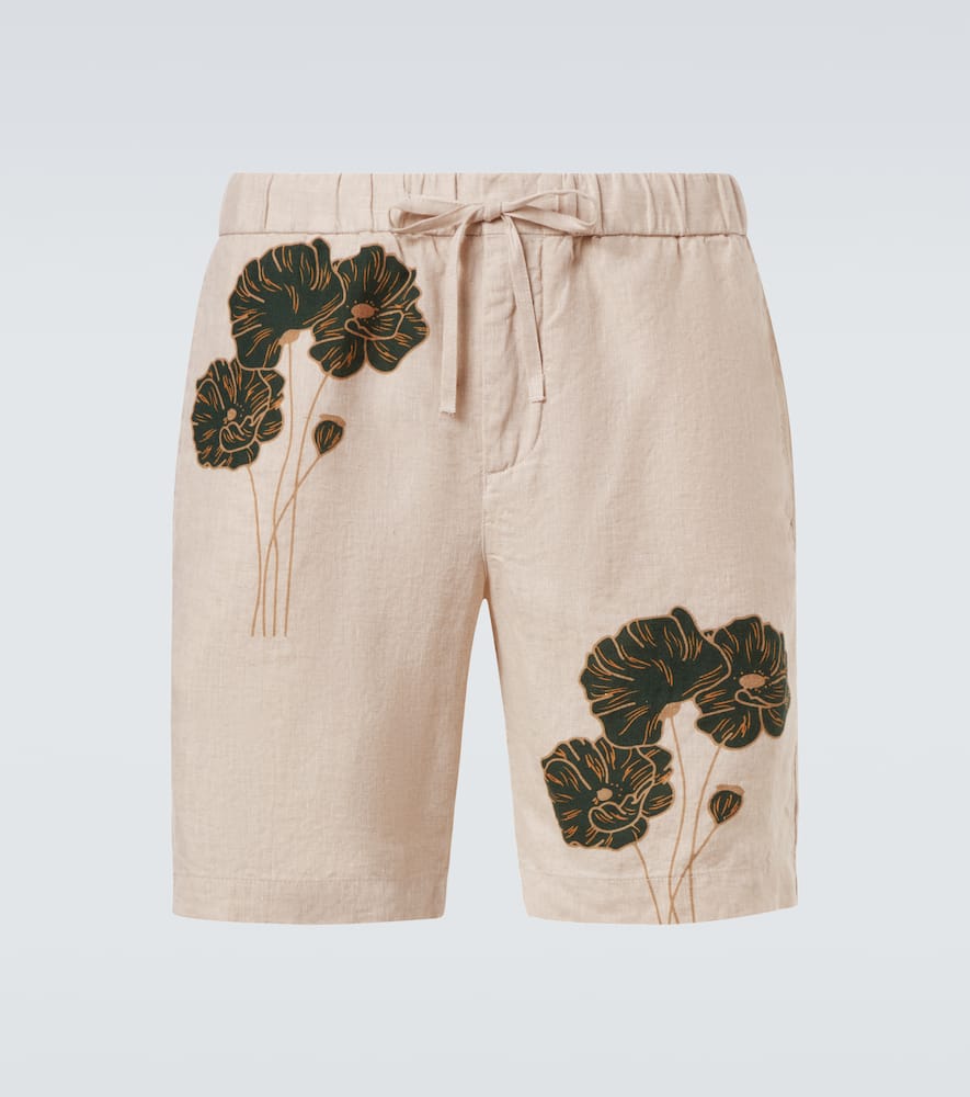 Felipe floral linen Bermuda shorts