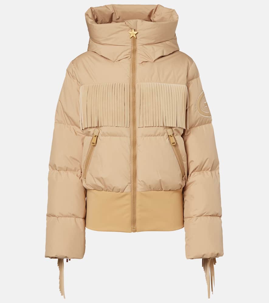 Goldbergh Marna Fringed Down Ski Jacket In Multi