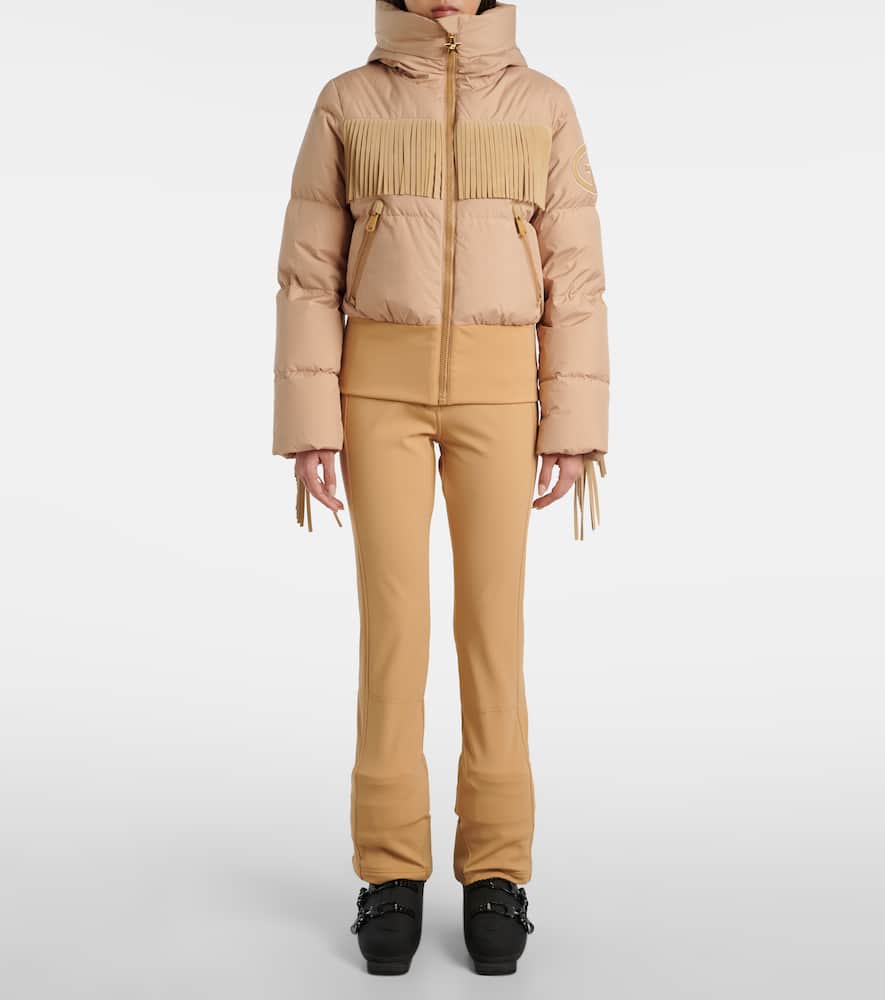 Goldbergh Marna Fringed Down Ski Jacket In Multi
