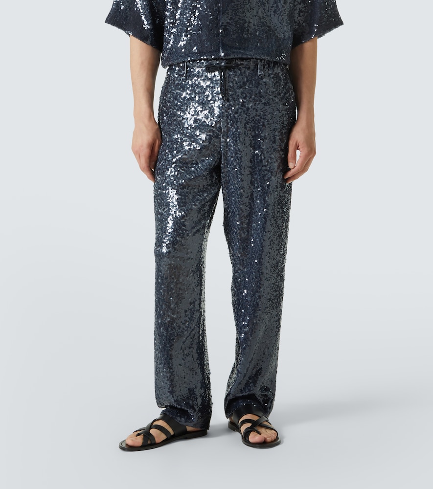  Dries Van Noten Dries Van Noten Sequined Straight Pants 