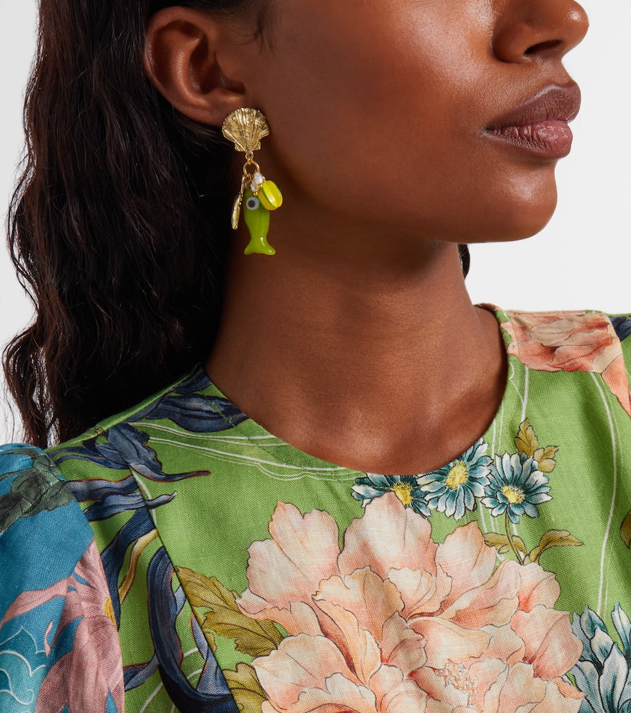 Alemais Alémais Drop Earrings With Freshwater Pearls In Gold