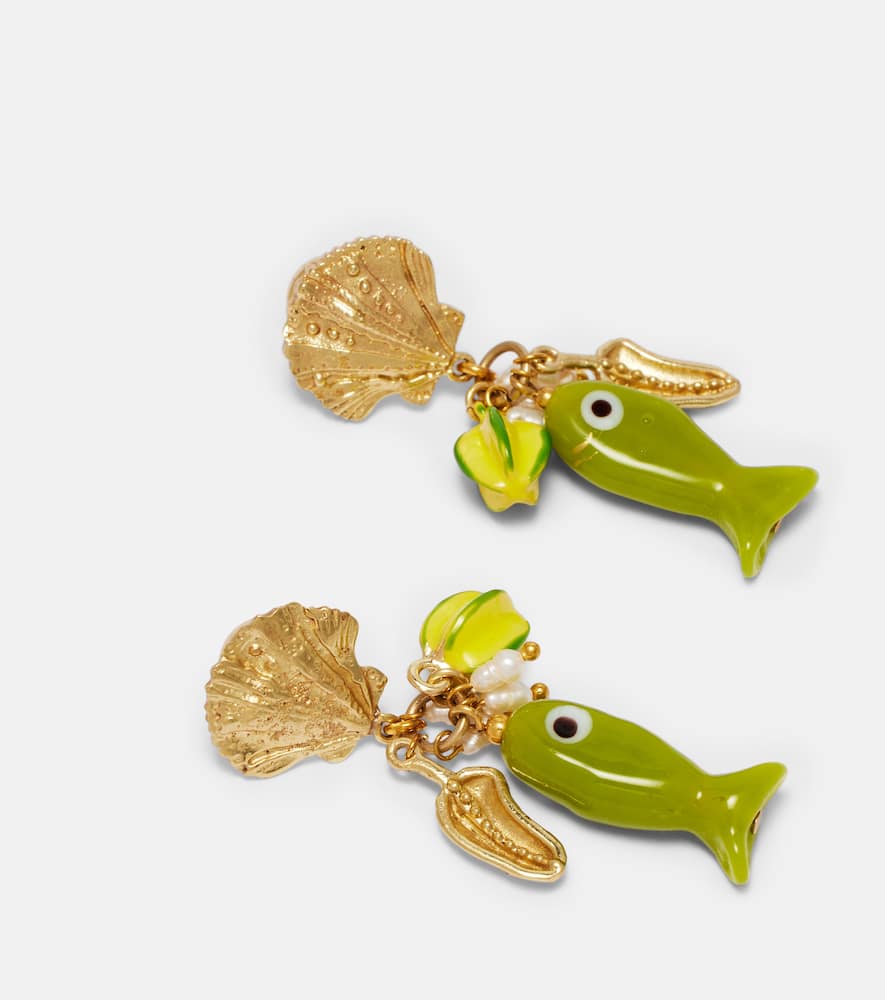 Alemais Alémais Drop Earrings With Freshwater Pearls In Gold