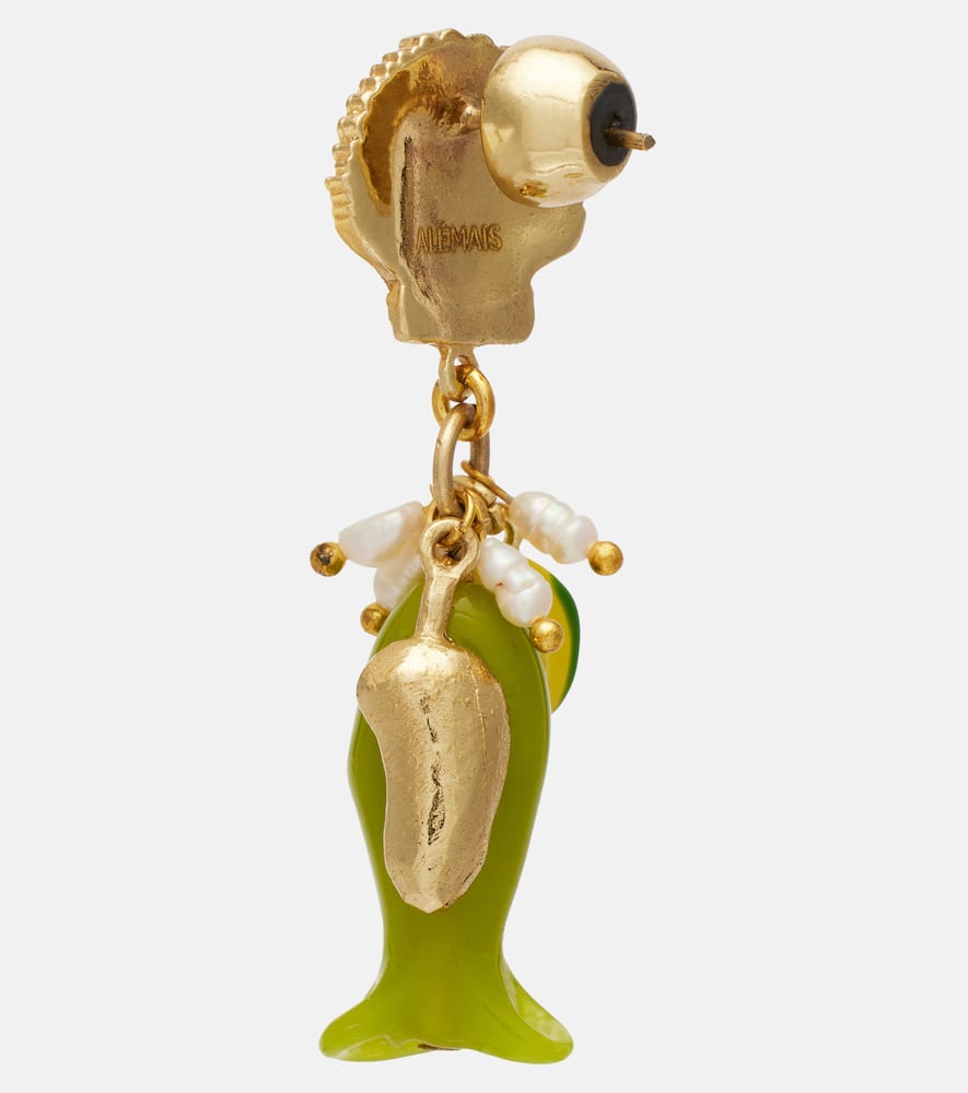 Alemais Alémais Drop Earrings With Freshwater Pearls In Gold