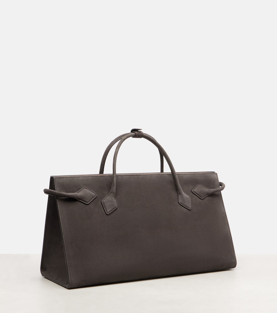 Alaïa Le Teckel Large Leather Shoulder Bag In Gray