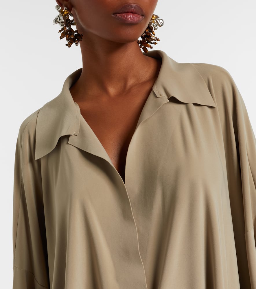 Norma Kamali Oversized Bodysuit In Brown