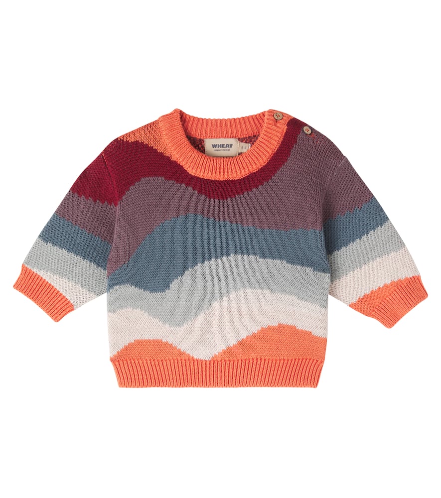 Wheat Kids' Baby Pullover Knud Aus Baumwoll-jacquard In Multi