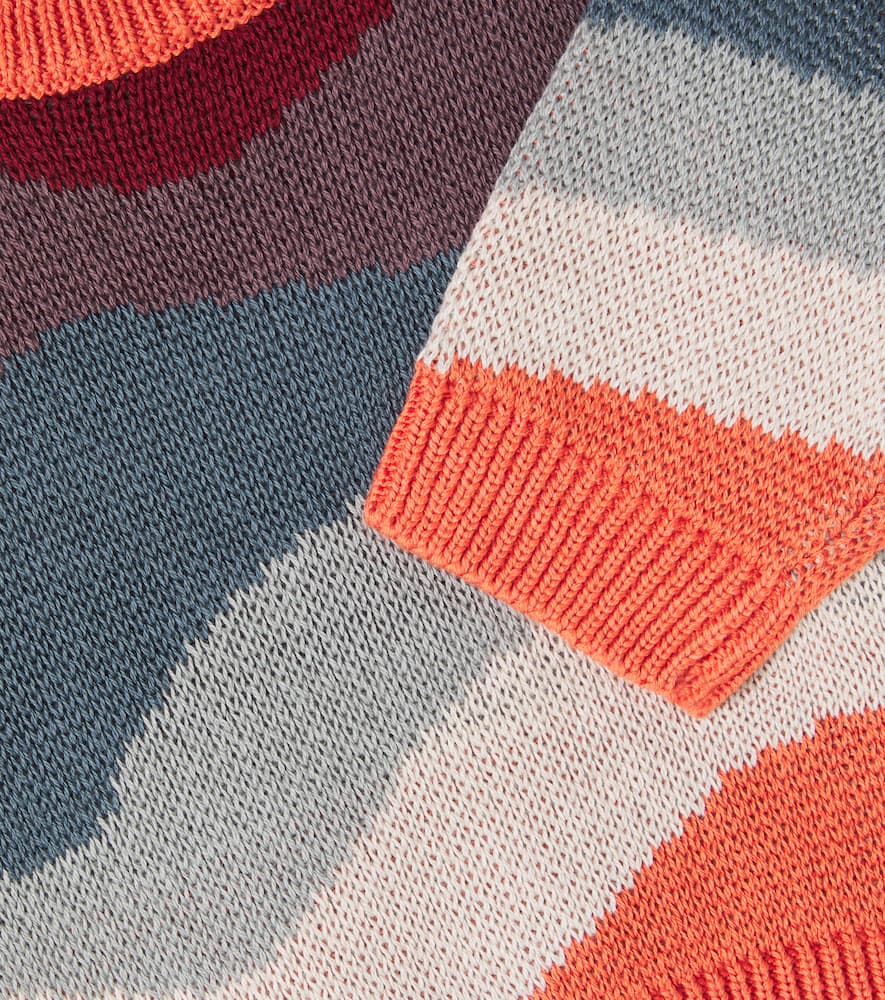 Wheat Baby Pullover Knud Aus Baumwoll-jacquard In Multi