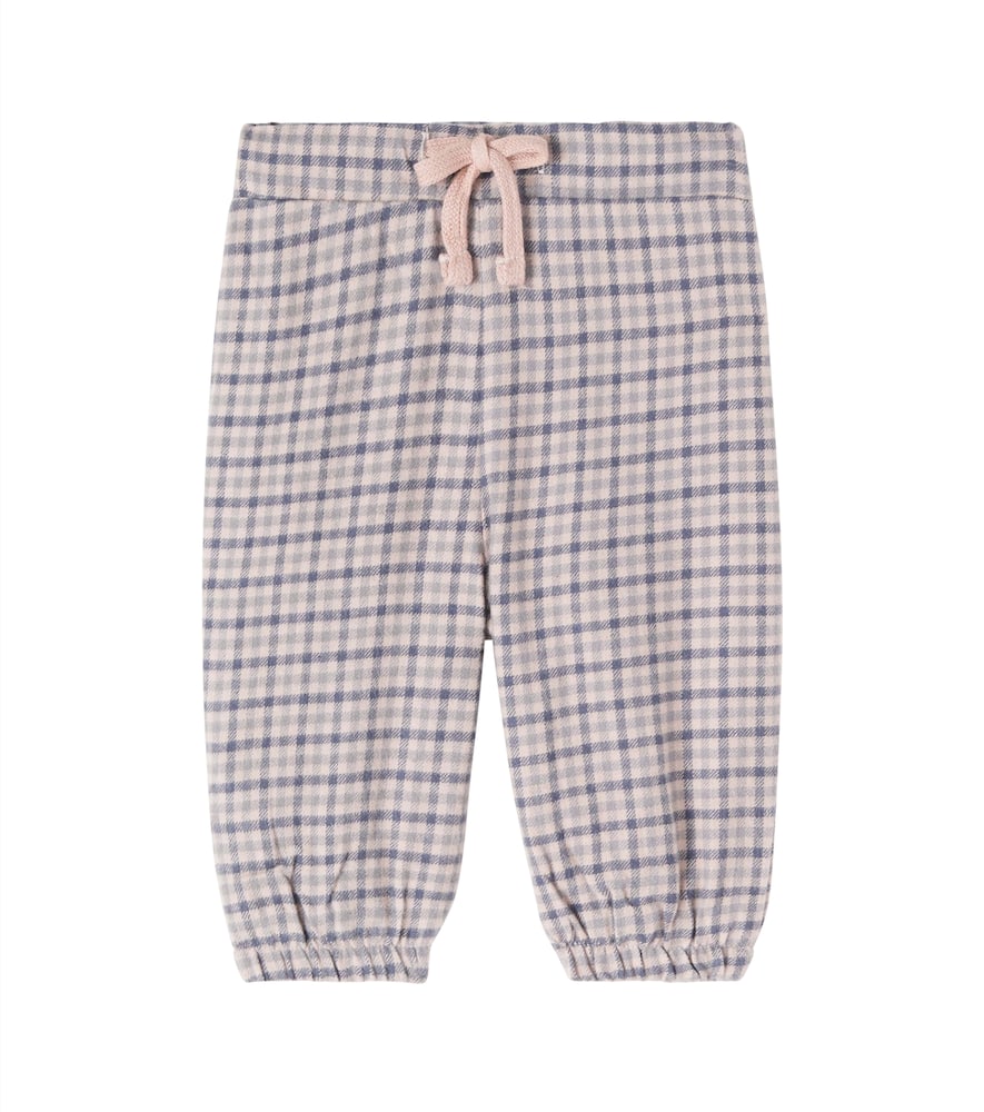 Wheat Blake Checked Cotton Pants In Multi