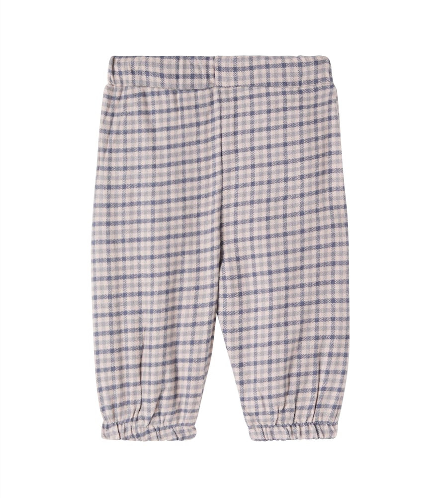 Wheat Blake Checked Cotton Pants In Multi