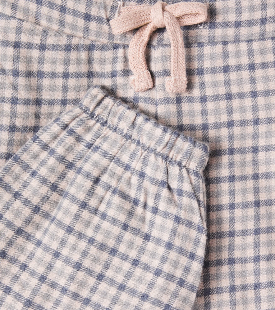 Wheat Blake Checked Cotton Pants In Multi