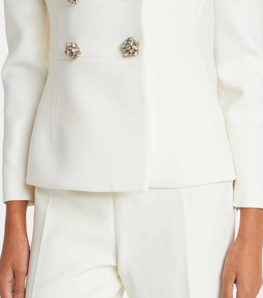  Safiyaa Safiyaa Bridal Kamile Off-shoulder Crãªpe Jacket 